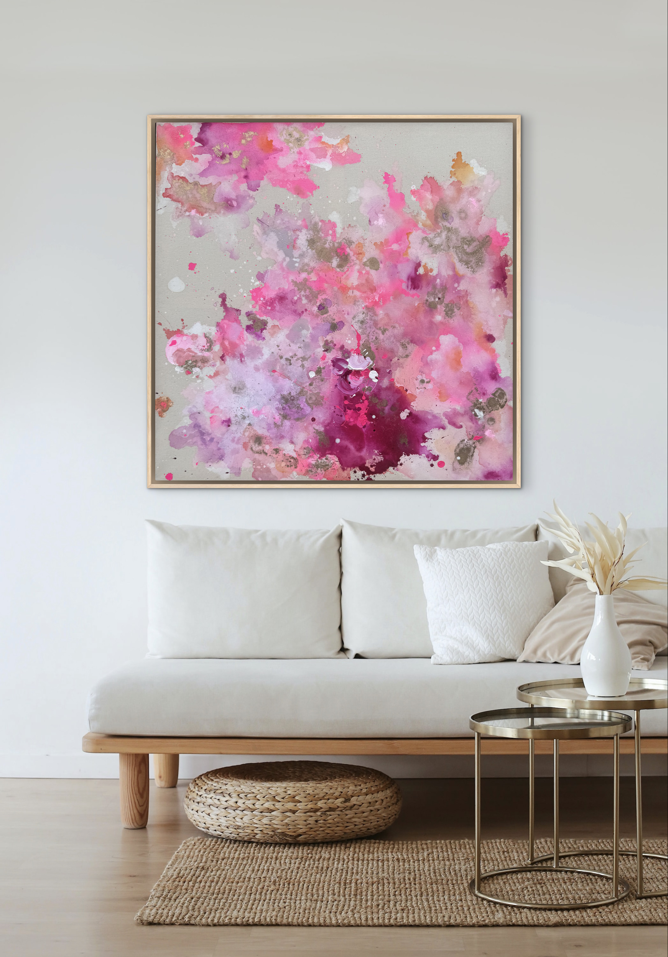 Pure Serie, 2025, Acryl und Gold auf roher Baumwollleinwand, Ansicht 12